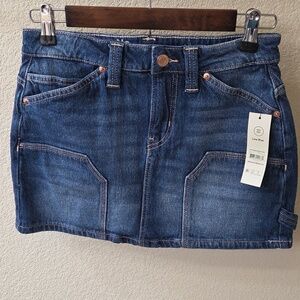 No Boundaries Low Rise Carpenter Mini Skirt / Size XS / NWT